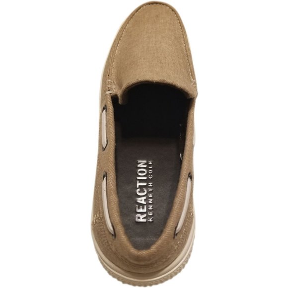 Kenneth Cole Reaction Men's Ankir Canvas Slip-on Boat Shoes Sand Beige - Picture 6 of 6